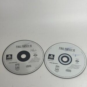 Final Fantasy VII PS1 Discs 1 and 2 Squaresoft Sony PlayStation Tested WORKS
